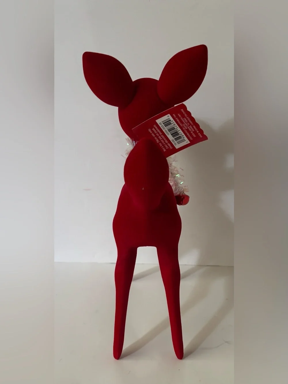 Flocked large Christmas Reindeer tinsel tabletop decor3 total NEW NWT